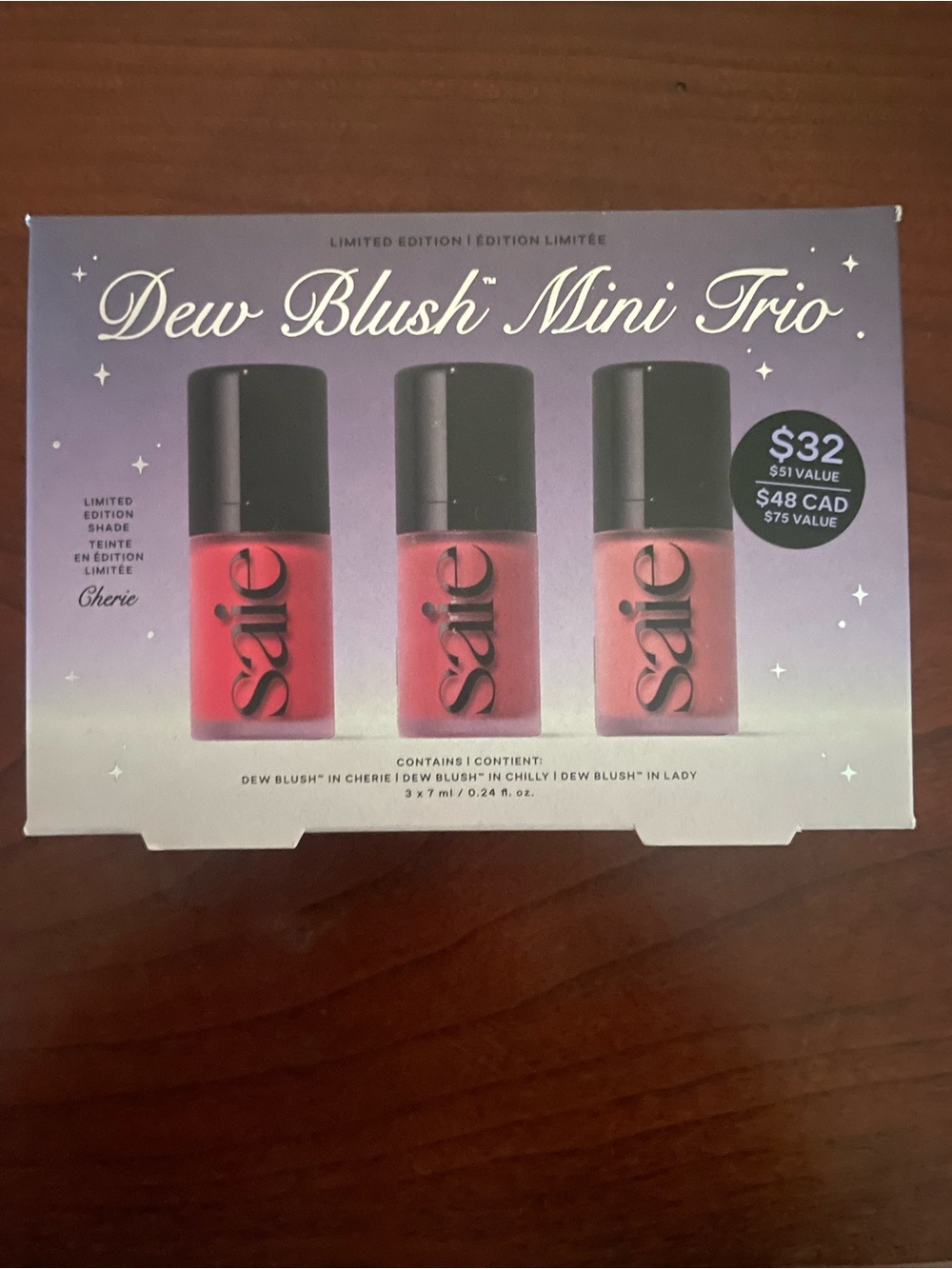 Saie Dew Blush Mini Trio - Cherie, Chilly, and Lady (Pink Shades)